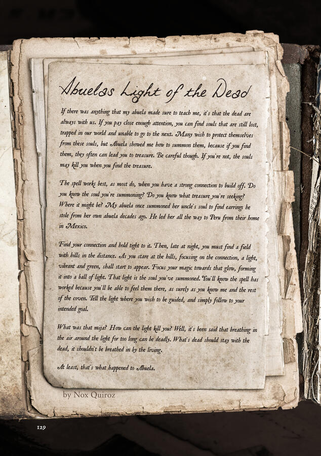 gothHoblin's Grimoire Issue 4 internal page layout