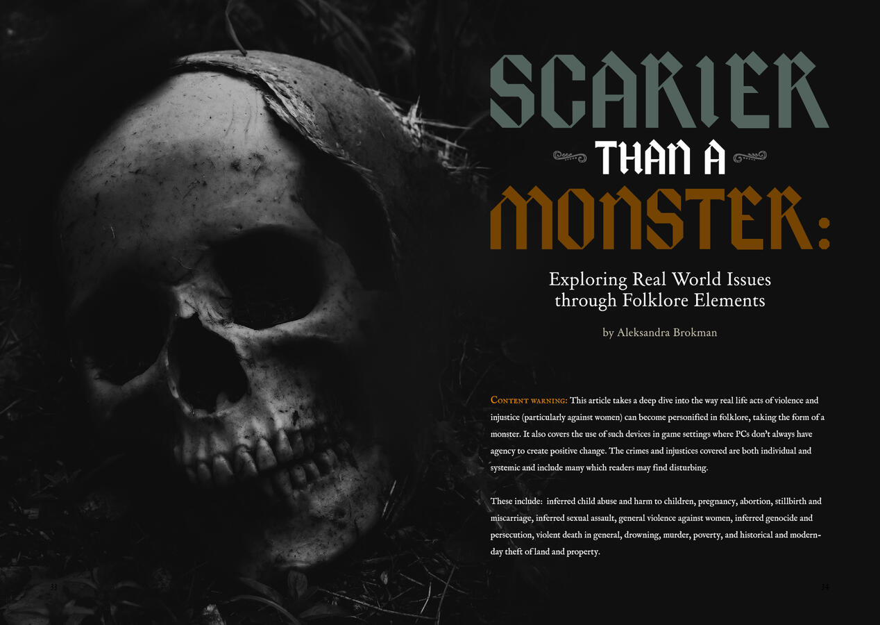gothHoblin&#39;s Grimoire Issue 3 internal spread layout